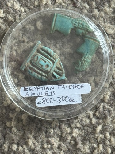 Egyptian faience amulets - egyptian,